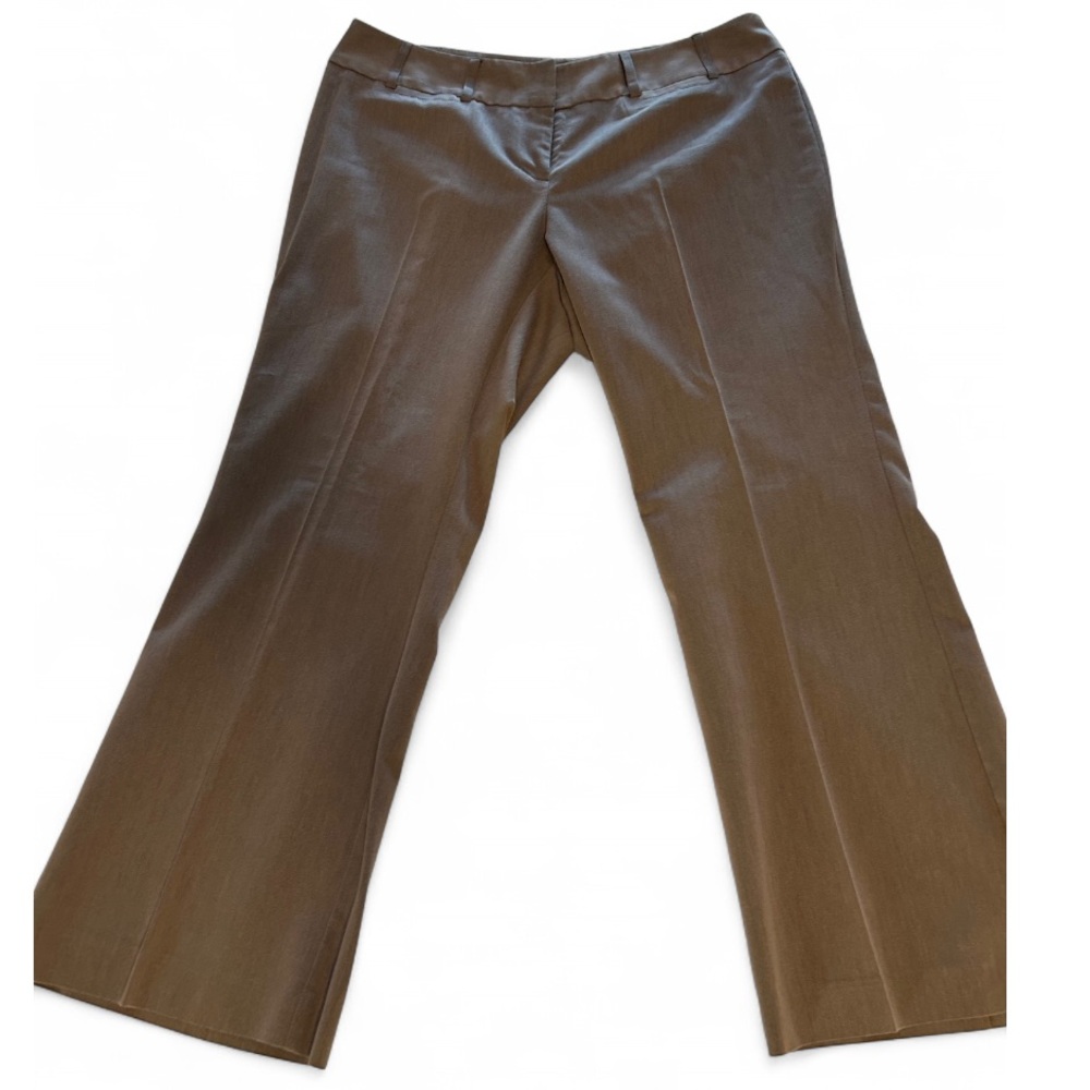 AVENUE BEIGE STRAIGHT LEG WORK PANT PETITE SZ 14